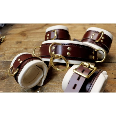 Classic Bondage Restraints - Brass hardware