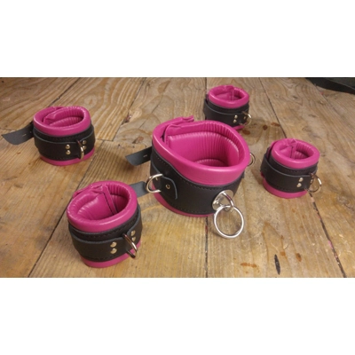 Black and Hot Pink Bondage Retraint Cuffs
