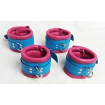 Teal and Cerise Bondage Cuff Restraints