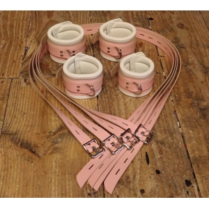 Pink and Cream Bondage Cuffs..