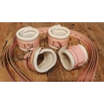 Pink and Cream Bondage Cuffs Restraints