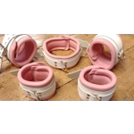 Whte And Pink Bondage Cuffs Restraints