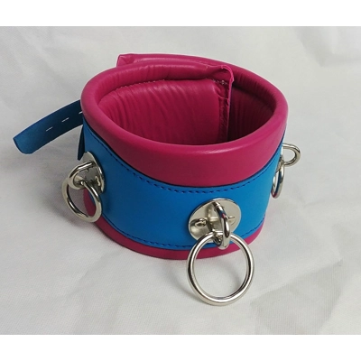 Heavy Duty Padded Posture Collar Teal and Hot Pink