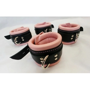 Pink And Black Wrist and Ank..