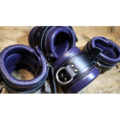 Classic Black and Dark Purple bdsmRestraints l