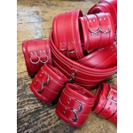 Chunky Wide bdsm Restraints, Real Leather