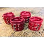 Heavy Wide Bondage bdsm Restraint Cuffs Red