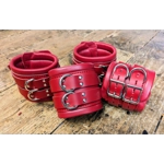Heavy Wide Bondage bdsm Restraint Cuffs Red