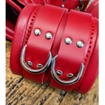 Heavy Wide Bondage bdsm Restraint Cuffs Red