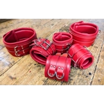 Chunky Wide bdsm Restraints, Real Leather