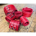 Chunky Wide bdsm Restraints, Real Leather