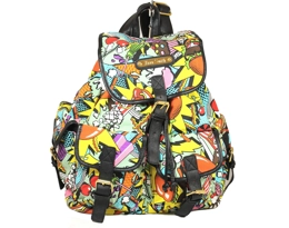 Punk Pop Art Print Twin Pocket Backpack / Rucksack / School Bag