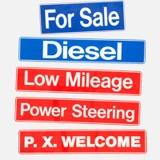 PVC Sales Display Slogan Signs for Car..