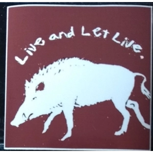 Live and Let Live laptop sticker from an original design.