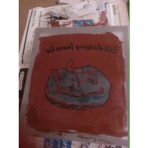 LET SLEEPING FOXES LIE T shirt/tote