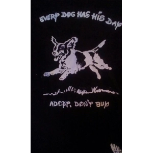 EVERY DOG HAS HIS DAY hand-printed t shirt