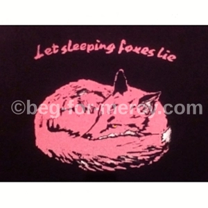 LET SLEEPING FOXES LIE T shirt/tote