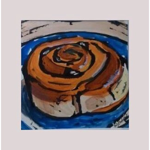 Delicious Chelsea Bun, Danish Pastry, original signed print.