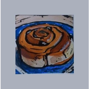 Delicious Chelsea Bun, Danish Pastry, original signed print.