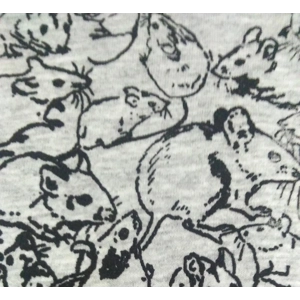 I Heart Mice, hand-printed grey marl t shirt