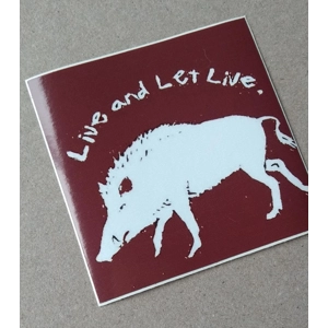 Live and Let Live laptop sticker from an original design.