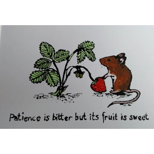 Patience is Bitter but its Fruit is Sweet. original print.