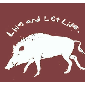 Live and Let Live laptop sticker from an original design.