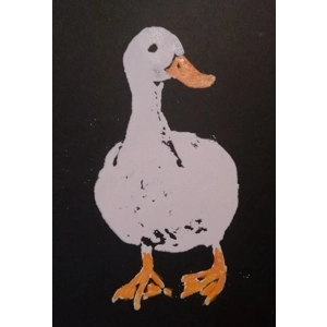 FOIE GRAS MAKES ME SICK hand-printed duck t shirt