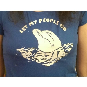 Hand printed Dolphin tee