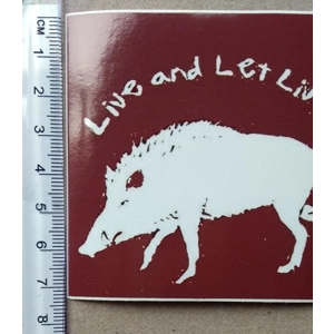 Live and Let Live laptop sticker from an original design.