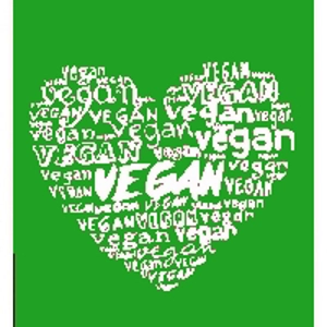 MY VEGAN HEART hand-printed t shirt, 10% profit donated to UK wildlife rescue.