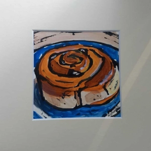 Delicious Chelsea Bun, Danish Pastry, original signed print.