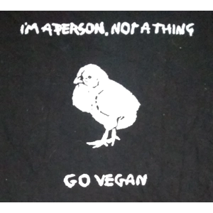 I'M A PERSON, NOT A THING chick design handprinted t shirt