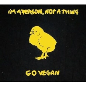 I'M A PERSON, NOT A THING chick design handprinted t shirt