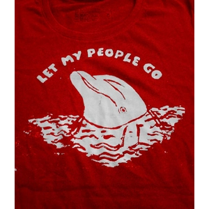 Hand printed Dolphin tee