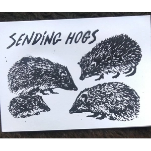 Sending Hogs, sweet hedgehog greetings card.
