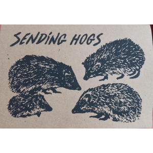 Sending Hogs, sweet hedgehog greetings card.