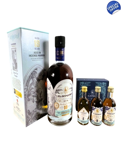 El Supremo 18 Years Old Rum with FREE minis - 70cl