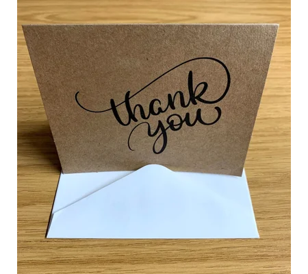 Thank you card plain