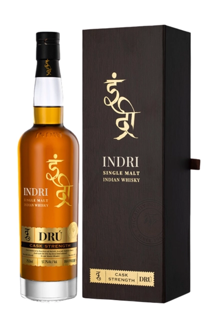 Indri Drú Cask Strength Indian Single Malt Whisky 70cl