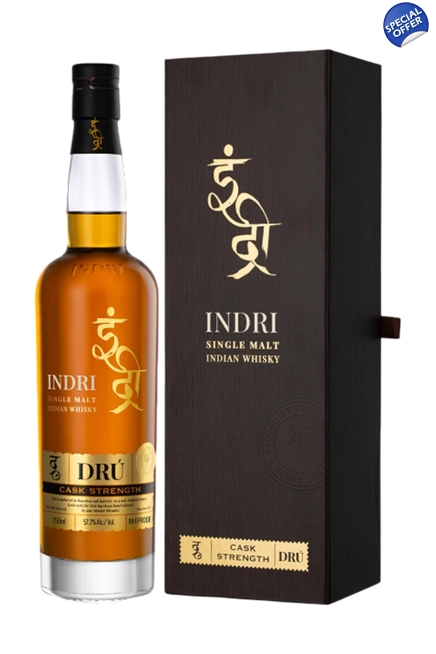 Indri Drú Cask Strength Indian Single Malt Whisky 70cl