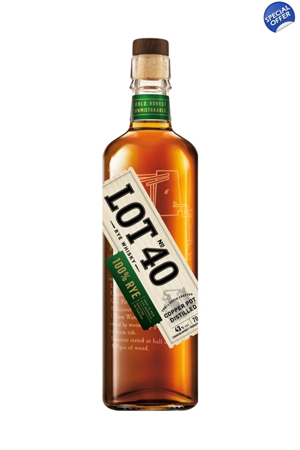 Lot 40 Rye Whisky 70cl