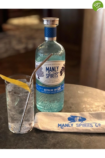 Manly Spirits Australian Dry Gin with FREE Straw Kit