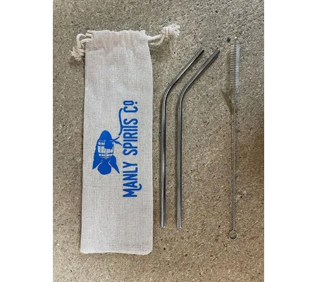 Manly Spirit Metal Straws Travel Kit