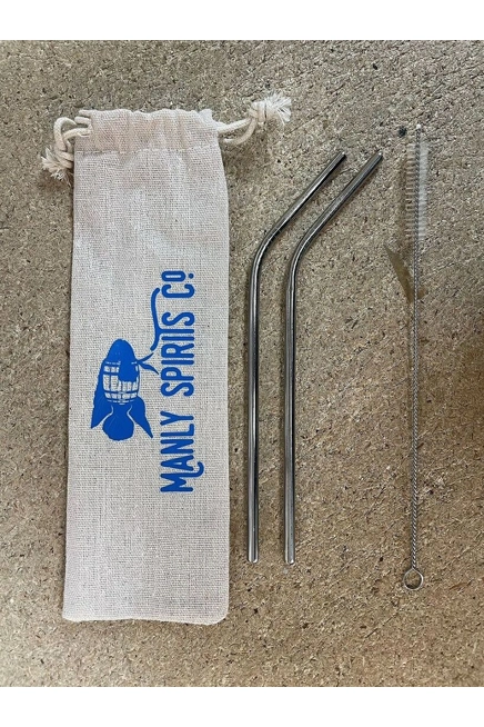 Manly Spirit Metal Straws Travel Kit