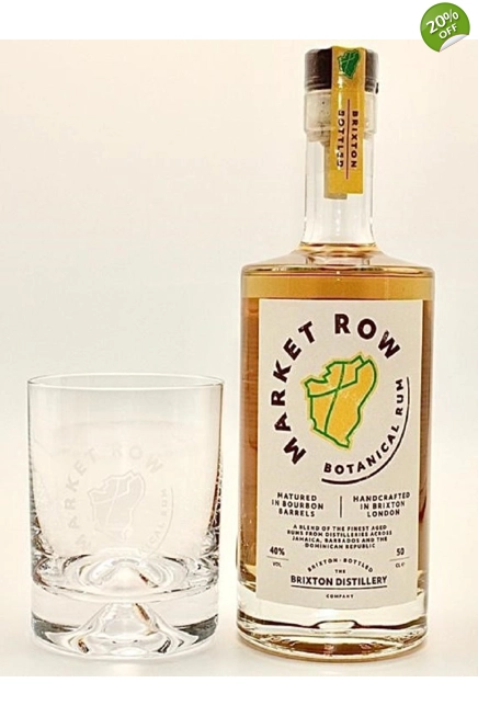 Market Row Botanical Rum with FREE tasting glass