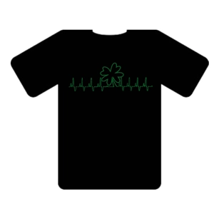 Black Heartbeat Shamrock Tsh..