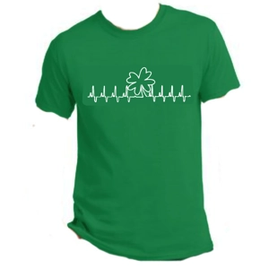 Green Heartbeat Shamrock Shi..