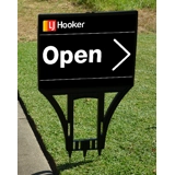 Black Spike Sign With Printed Corflute..