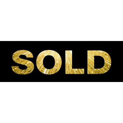 SOLD BLACK AND GOLD Sticker 60X20cm